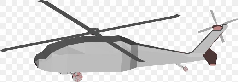 Helicopter Sikorsky UH-60 Black Hawk Low Poly 3D Computer Graphics Clip Art, PNG, 2312x798px, 3d Computer Graphics, Helicopter, Air Travel, Aircraft, Grayscale Download Free