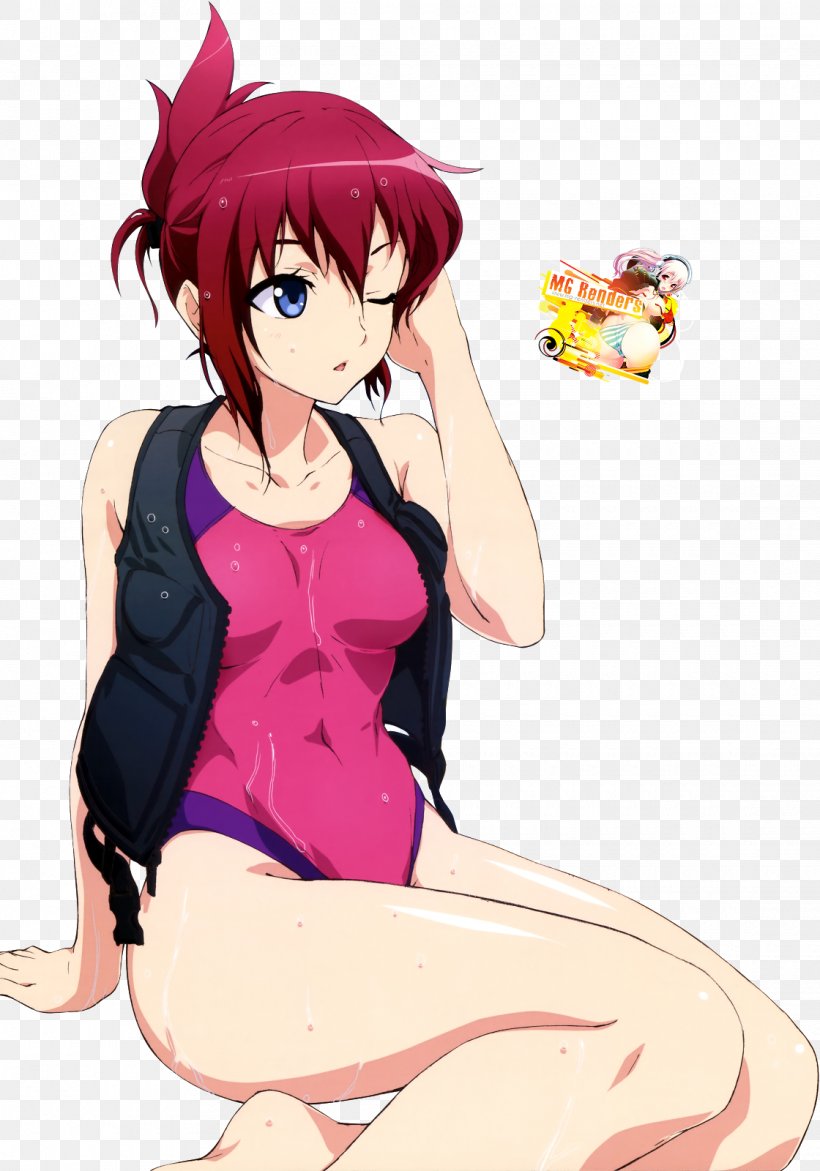 Swimsuit Rail Wars! Black Hair Brown Hair, PNG, 1120x1600px, Watercolor, Cartoon, Flower, Frame, Heart Download Free