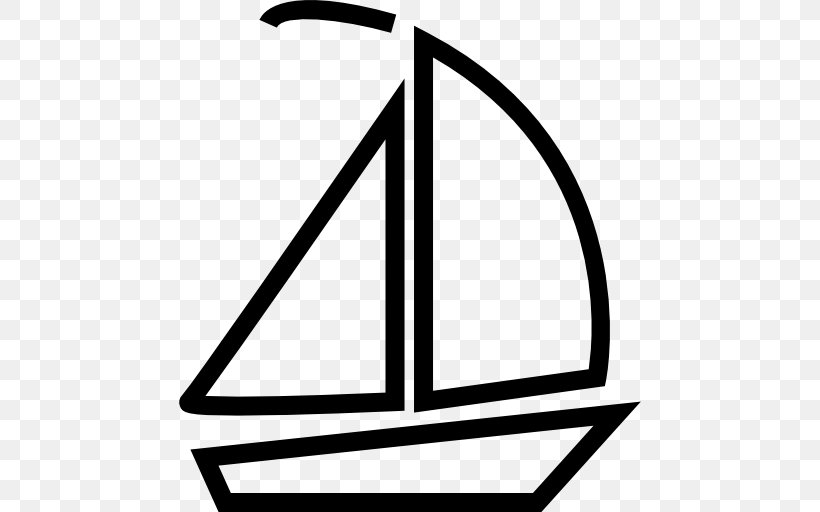 Sailboat Sailing Ship Clip Art, PNG, 512x512px, Boat, Area, Black And White, Boating, Line Art Download Free