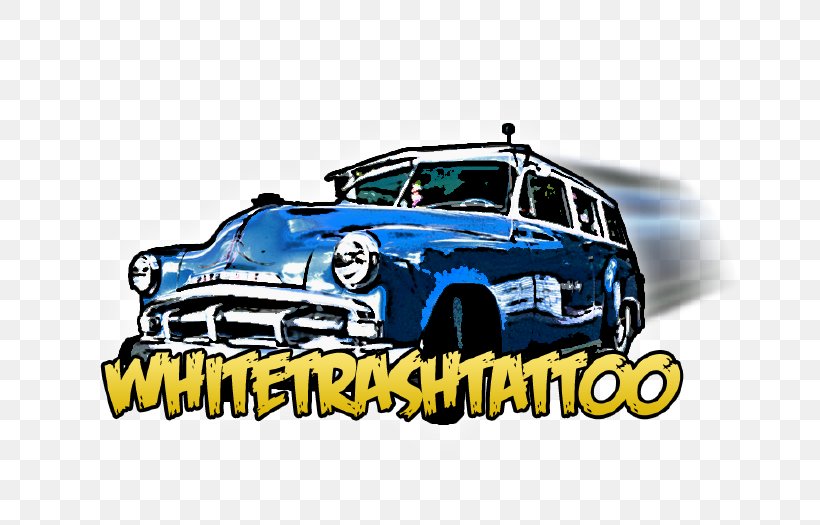 White Trash Tattoo Vintage Car Compact Car Mid-size Car, PNG, 660x525px, Car, Advertising, Automotive Design, Brand, Compact Car Download Free