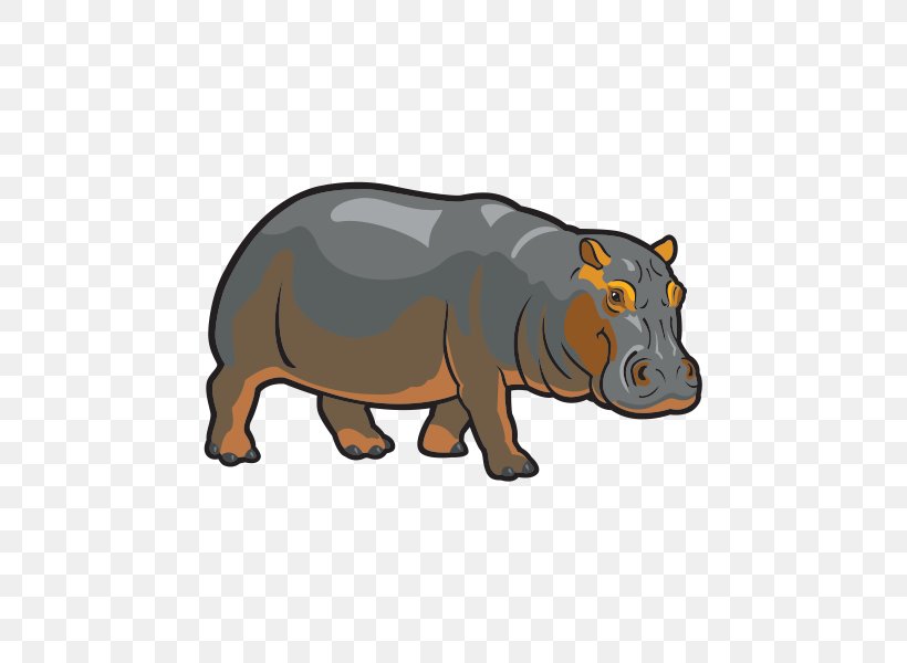 Clip Art Vector Graphics Illustration Hippopotamus Image, PNG, 600x600px, Hippopotamus, Animal Figure, Bear, Carnivoran, Cattle Like Mammal Download Free