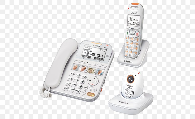 Cordless Telephone VTech CareLine SN6197 Handset, PNG, 500x500px, Cordless Telephone, Answering Machine, Answering Machines, Business Telephone System, Caller Id Download Free