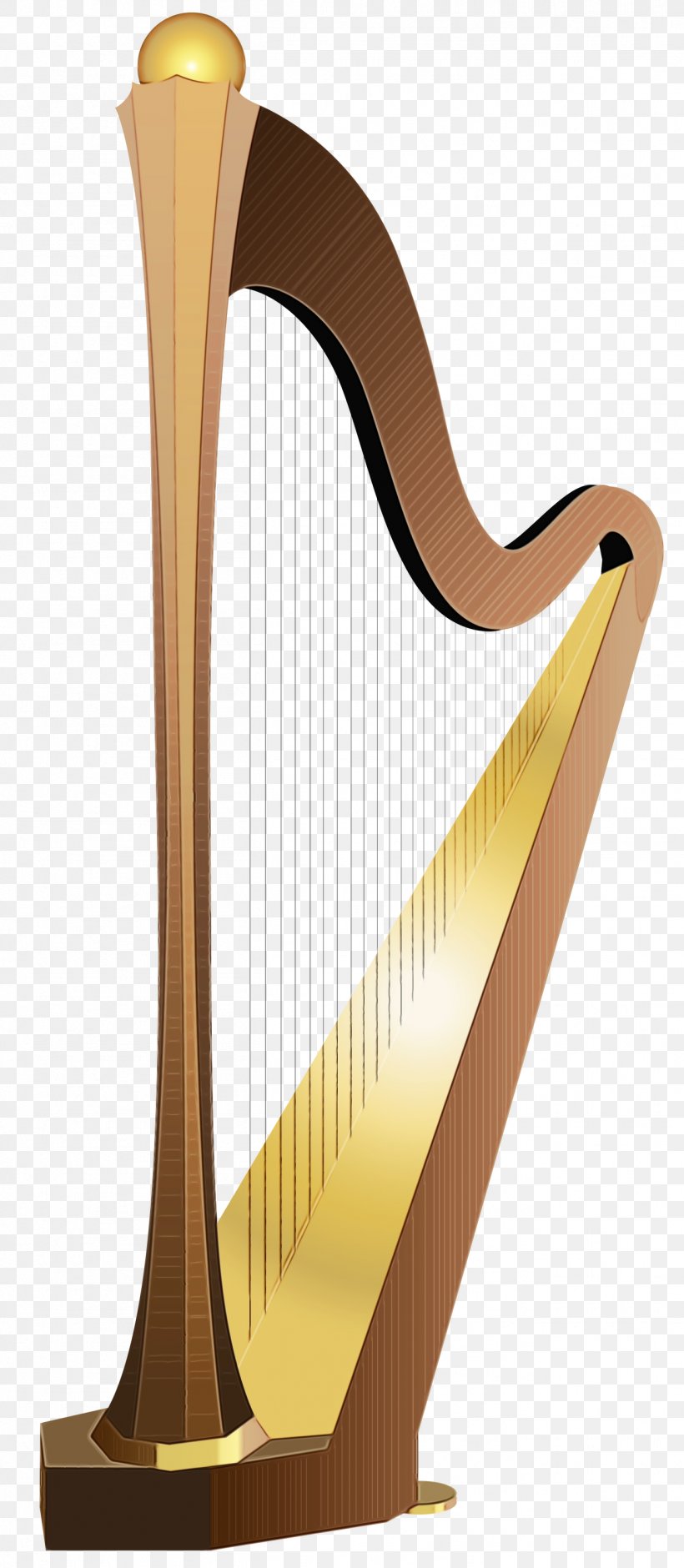 Harp Clàrsach Konghou Musical Instrument String Instrument, PNG, 1308x2999px, Watercolor, Folk Instrument, Harp, Harpist, Konghou Download Free