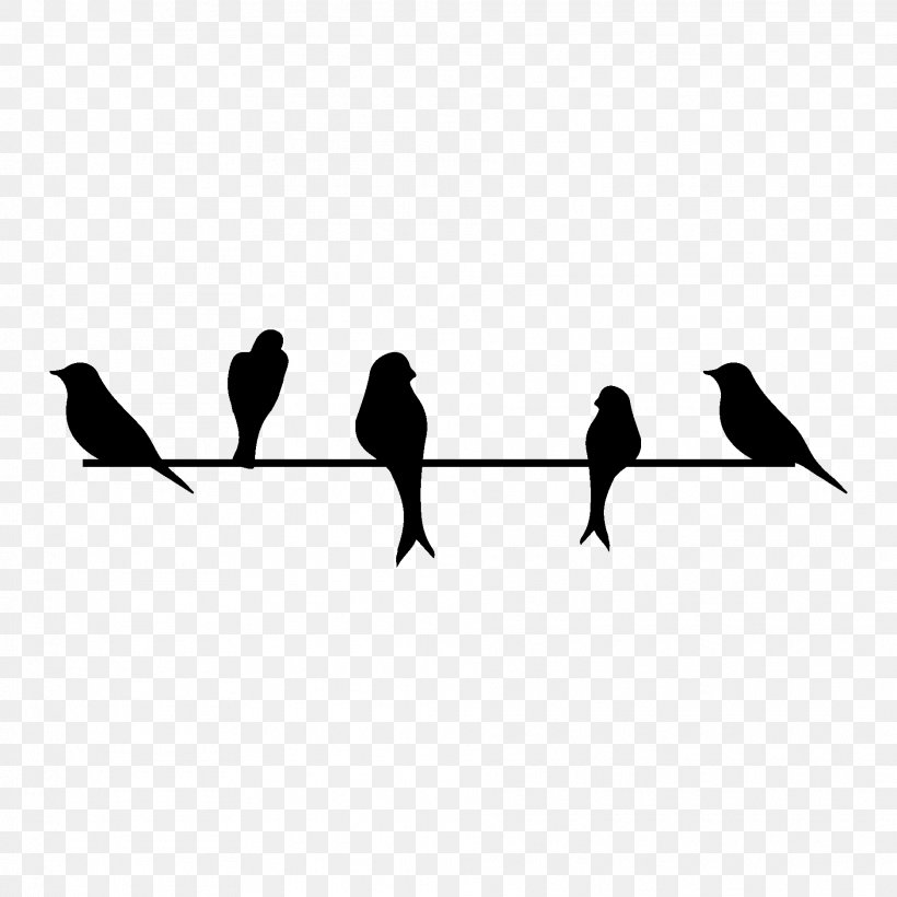 Bird Wall Decal Decorative Arts, PNG, 1875x1875px, Bird, Art, Beak, Bird On A Wire, Black And White Download Free