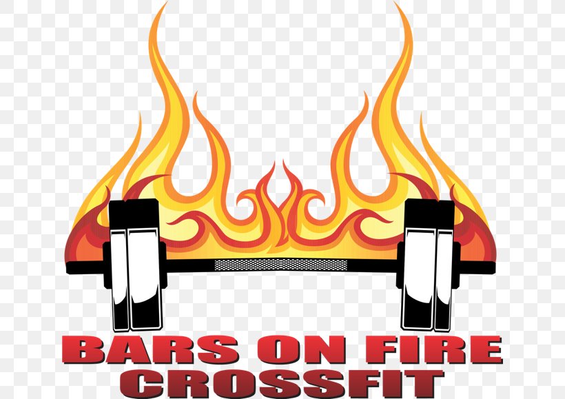 Bars On Fire CrossFit Fitness Centre Exercise Physical Fitness, PNG, 640x579px, Crossfit, Artwork, Bar, Brand, Exercise Download Free