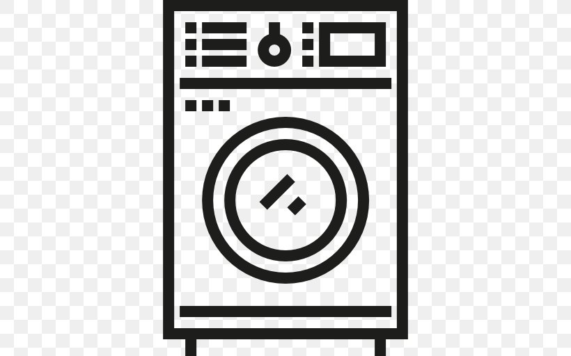 Washing Machines Home Appliance Laundry Furniture, PNG, 512x512px, Washing Machines, Area, Black And White, Brand, Cooking Ranges Download Free