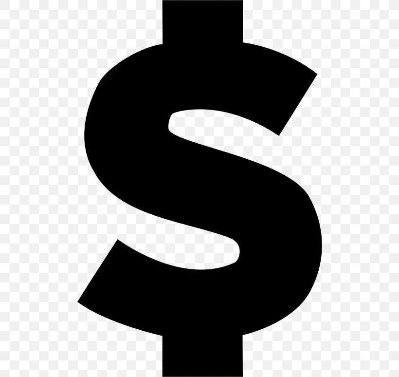 Currency Symbol Dollar Sign Money United States Dollar Clip Art, PNG, 504x774px, Currency Symbol, Black And White, Currency, Currency Sign, Dollar Download Free