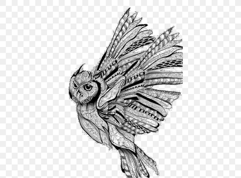 Owl Tattoo Sketch Drawing Idea, PNG, 424x606px, Owl, Art, Beak, Bird, Bird Of Prey Download Free