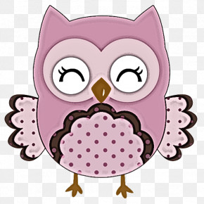 Owl Pink Bird Of Prey Bird Purple PNG