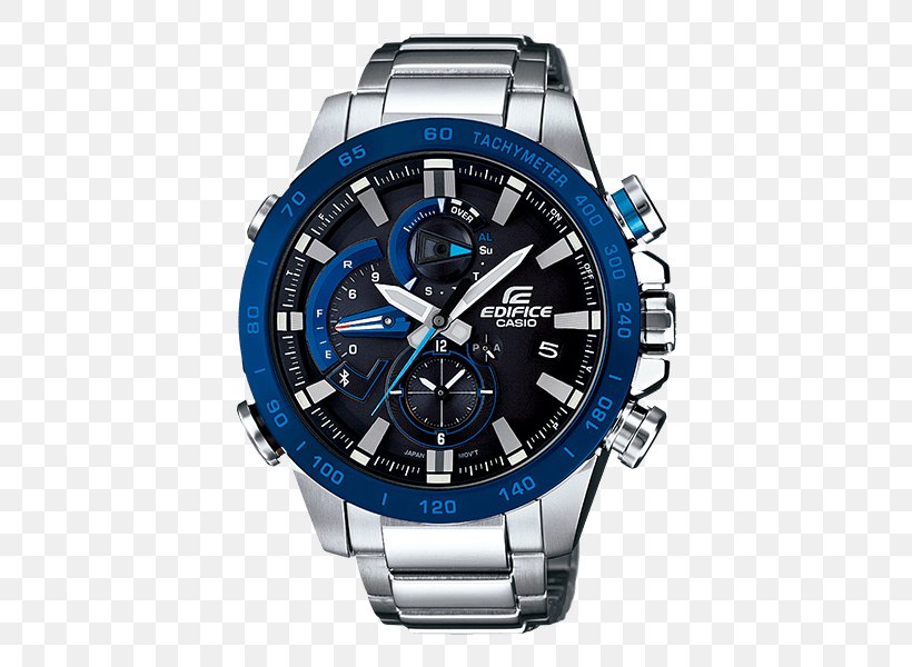 Casio Edifice EQB-800DB Watch Chronograph, PNG, 500x600px, Casio Edifice, Analog Watch, Blue, Brand, Casio Download Free