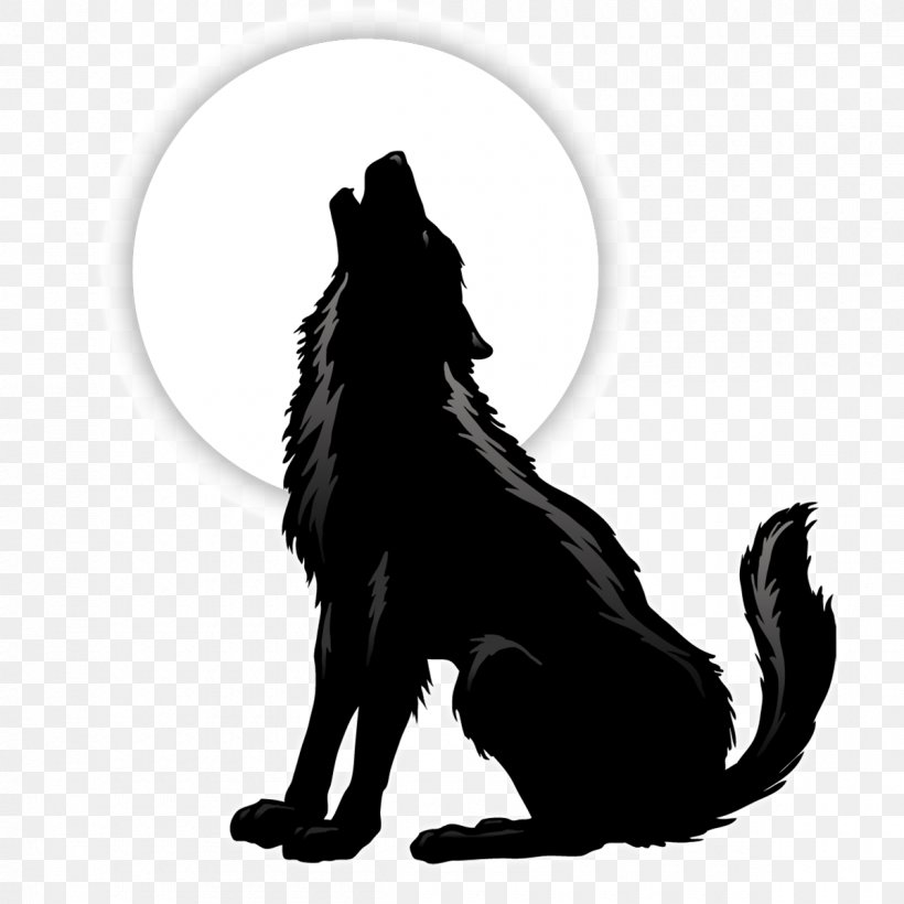Gray Wolf Coyote Silhouette Clip Art, PNG, 1200x1200px, Gray Wolf, Animal, Aullido, Black, Black And White Download Free