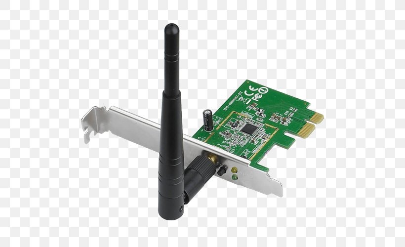 Network Cards & Adapters PCI Express Wireless Network Interface Controller Computer Network Wi-Fi Protected Setup, PNG, 500x500px, Network Cards Adapters, Adapter, Computer, Computer Network, Conventional Pci Download Free
