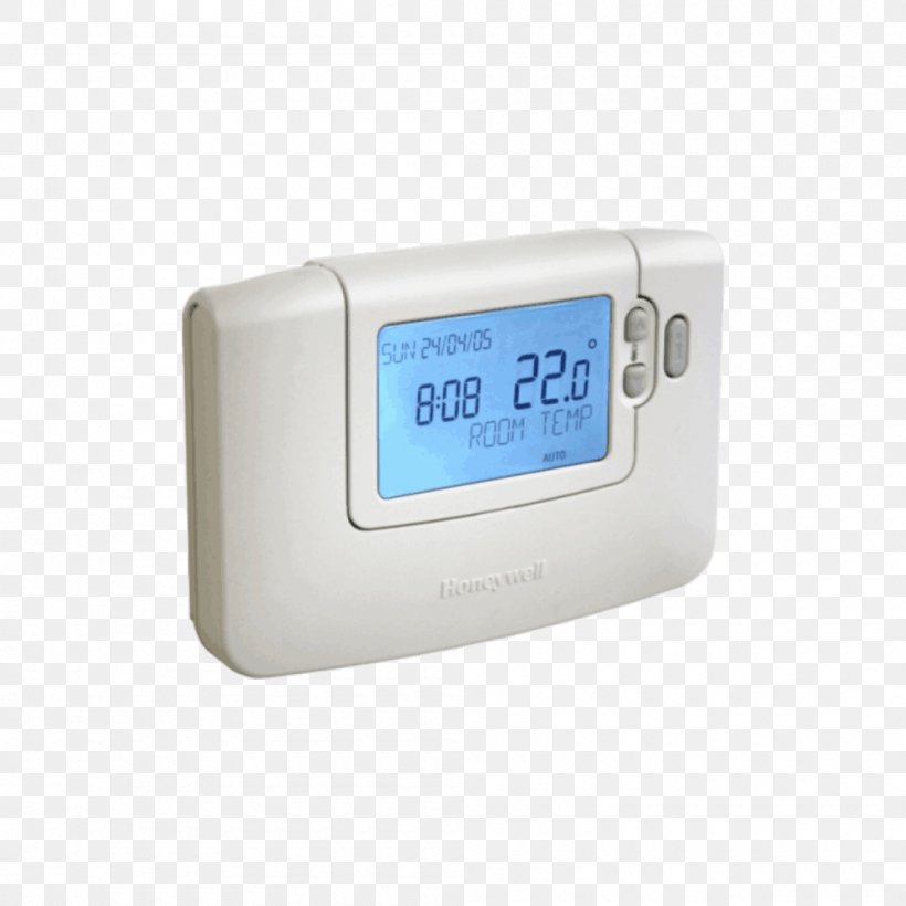 Programmable Thermostat Honeywell Room Thermostat Wireless, PNG, 1000x1000px, Thermostat, Central Heating, Electronics, Hardware, Home Automation Kits Download Free