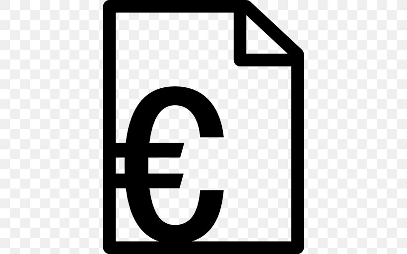 Euro Sign Invoice Currency Symbol, PNG, 512x512px, Euro, Area, Black And White, Brand, Commerce Download Free