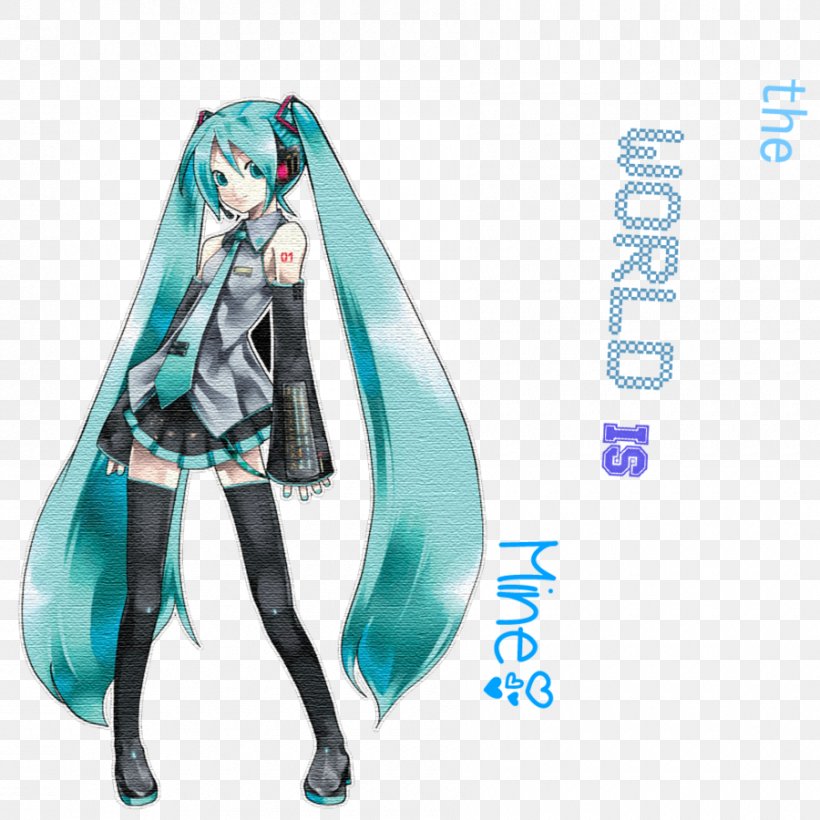 Hatsune Miku Vocaloid The World Is Mine MikuMikuDance Crypton Future Media, PNG, 900x900px, Watercolor, Cartoon, Flower, Frame, Heart Download Free