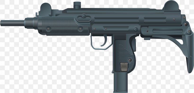 Weapon Firearm Submachine Gun Uzi, PNG, 1509x732px, Watercolor, Cartoon, Flower, Frame, Heart Download Free