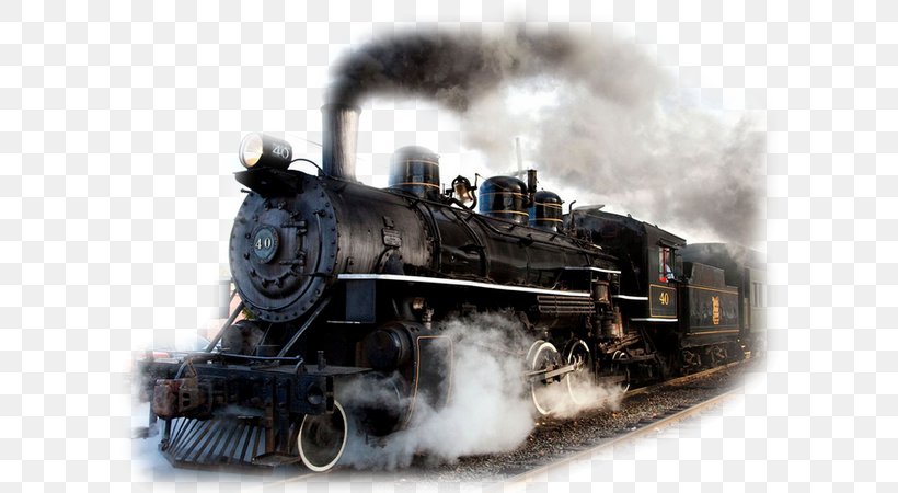 Train Rail Transport Valley Railroad Passenger Car Steam Locomotive, PNG, 600x450px, Train, Auto Part, Automotive Engine Part, Diesel Locomotive, Engine Download Free