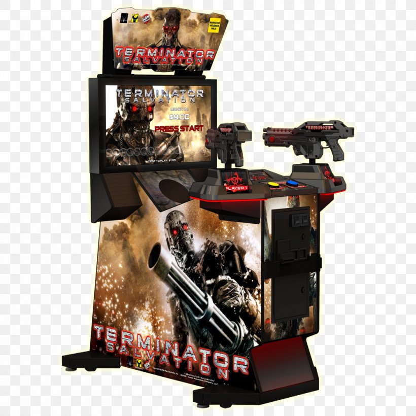 Terminator Salvation Castlevania: The Arcade Arcade Game Shooter Game Amusement Arcade, PNG, 1000x1000px, Terminator Salvation, Amusement Arcade, Arcade Game, Bmi Gaming, Castlevania The Arcade Download Free