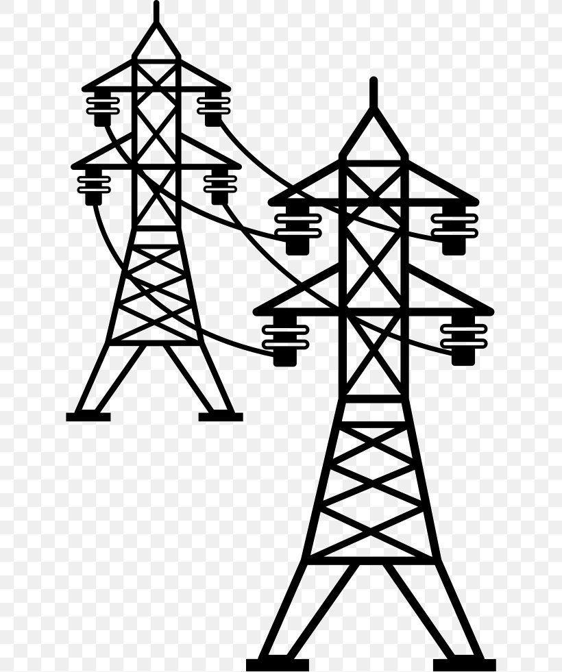 Transmission Tower Electric Power Transmission Overhead Power Line Electricity, PNG, 628x981px, Transmission Tower, Area, Black And White, Electric Power, Electric Power Transmission Download Free