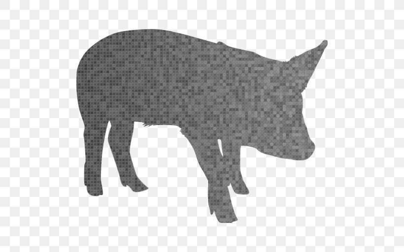 Cattle Jeju Black Pig Lion Hippopotamus Sticker, PNG, 512x512px, Cattle, Animal, Applique, Black, Black And White Download Free