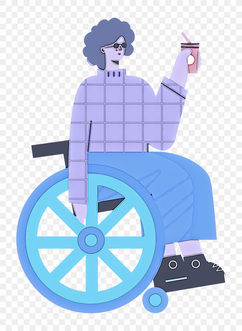 Sitting On Wheelchair Woman Lady, PNG, 1830x2500px, Woman, Business, Cartoon, Document, Electric Blue M Download Free