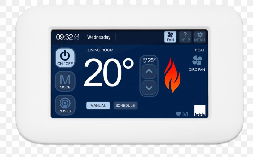 Thermostat Evaporative Cooler Heating System Central Heating, PNG, 1024x639px, Thermostat, Brand, Central Heating, Control System, Electronics Download Free