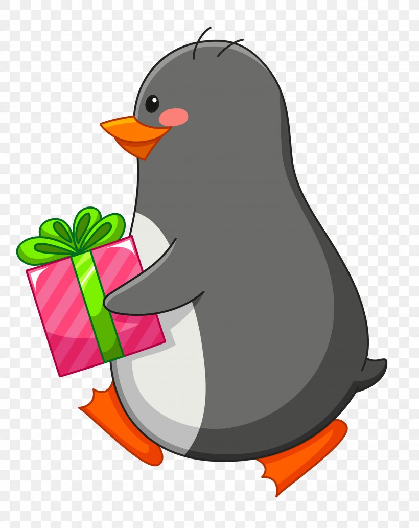 Penguin Illustration Clip Art Image Santa Claus, PNG, 3263x4112px, Penguin, Beak, Bird, Cartoon, Christmas Day Download Free