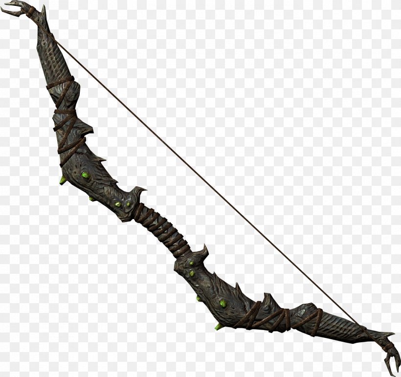 The Elder Scrolls V: Skyrim Bow And Arrow Weapon Wikia, PNG, 1373x1291px, Elder Scrolls V Skyrim, Armour, Bow, Bow And Arrow, Branch Download Free