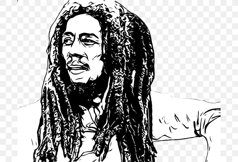 Bob Marley Black And White, PNG, 700x560px, Watercolor, Cartoon, Flower, Frame, Heart Download Free