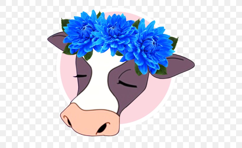 Cattle Cut Flowers Clip Art, PNG, 500x500px, Cattle, Artwork, Color, Cut Flowers, Floral Design Download Free