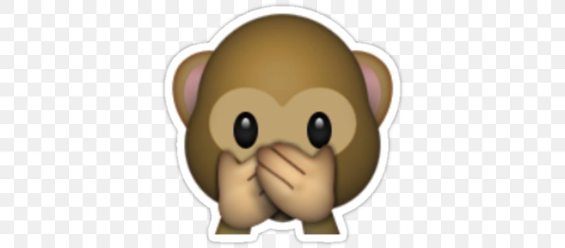 Emoji Monkey Emoticon Laughter Smile, PNG, 375x360px, Emoji, Cartoon, Clothing Accessories, Crying, Ear Download Free