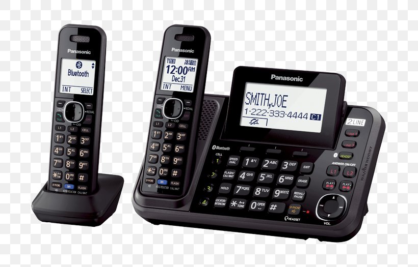 Panasonic KX-TG954 Cordless Telephone Mobile Phones Digital Enhanced Cordless Telecommunications, PNG, 700x525px, Panasonic, Answering Machine, Answering Machines, Caller Id, Cellular Network Download Free