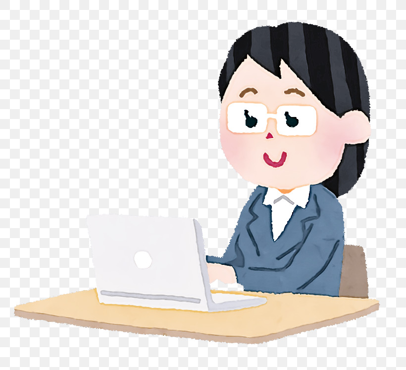 Cartoon Job White-collar Worker Learning Desk, PNG, 800x746px, Cartoon, Bank Teller, Business, Businessperson, Desk Download Free
