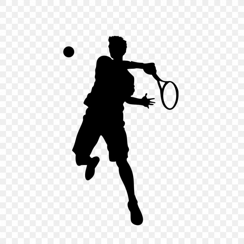 Wall Decal Tennis Clip Art Serve Sports, PNG, 1500x1500px, Wall Decal, Black, Black And White, Hand, Joint Download Free