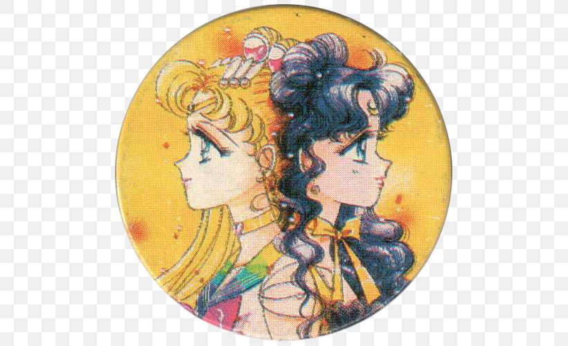 Sailor Moon Luna Chibiusa Sailor Neptune Sailor Pluto, PNG, 500x500px, Watercolor, Cartoon, Flower, Frame, Heart Download Free