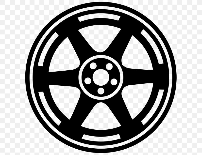 Alloy Wheel Car Photography Clip Art, PNG, 630x630px, Alloy Wheel, Area, Auto Part, Bicycle Wheel, Black And White Download Free