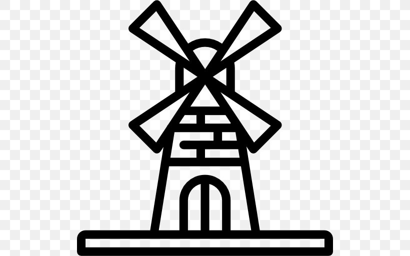 Windmill Wind Turbine Clip Art, PNG, 512x512px, Windmill, Black And White, Energy, Enginegenerator, Industry Download Free