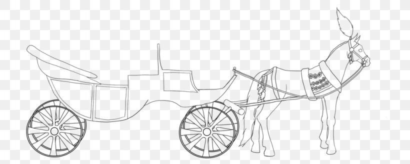 Horse Chariot Sketch, PNG, 1024x410px, Horse, Animal, Area, Artwork, Black And White Download Free