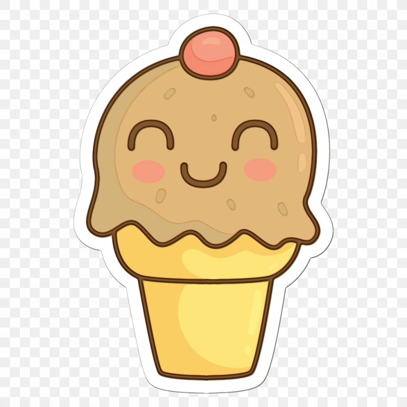 Ice Cream, PNG, 1000x1000px, Watercolor, Cartoon, Chocolate Ice Cream, Dessert, Food Download Free