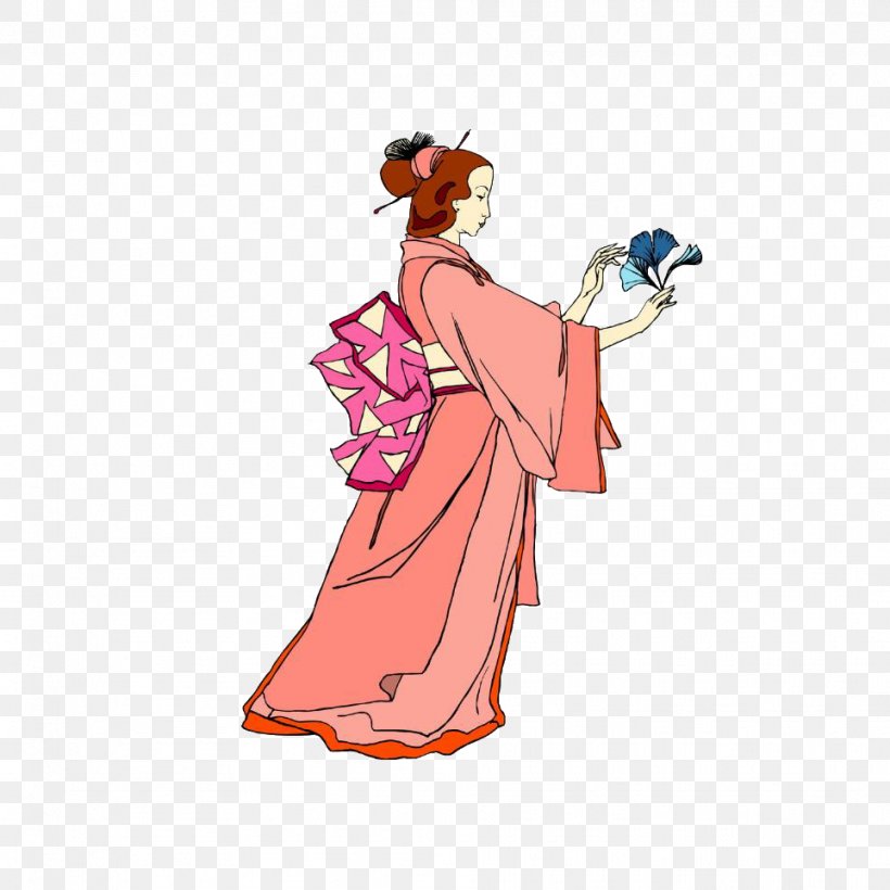 Japan Geisha, PNG, 963x964px, Watercolor, Cartoon, Flower, Frame, Heart Download Free