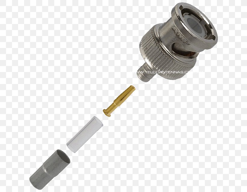 BNC Connector Electrical Connector Crimp Coaxial Cable Soldering, PNG, 640x640px, Bnc Connector, Aerials, Coaxial, Coaxial Cable, Crimp Download Free