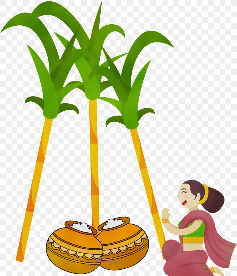 Palm Trees, PNG, 2572x3000px, Pongal, Cartoon, Commodity, Family, Flowerpot Download Free