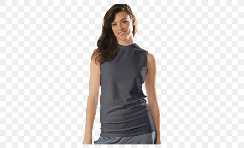 T-shirt Sleeveless Shirt Sun Protective Clothing Crew Neck, PNG, 500x500px, Tshirt, Black, Clothing, Clothing Sizes, Crew Neck Download Free