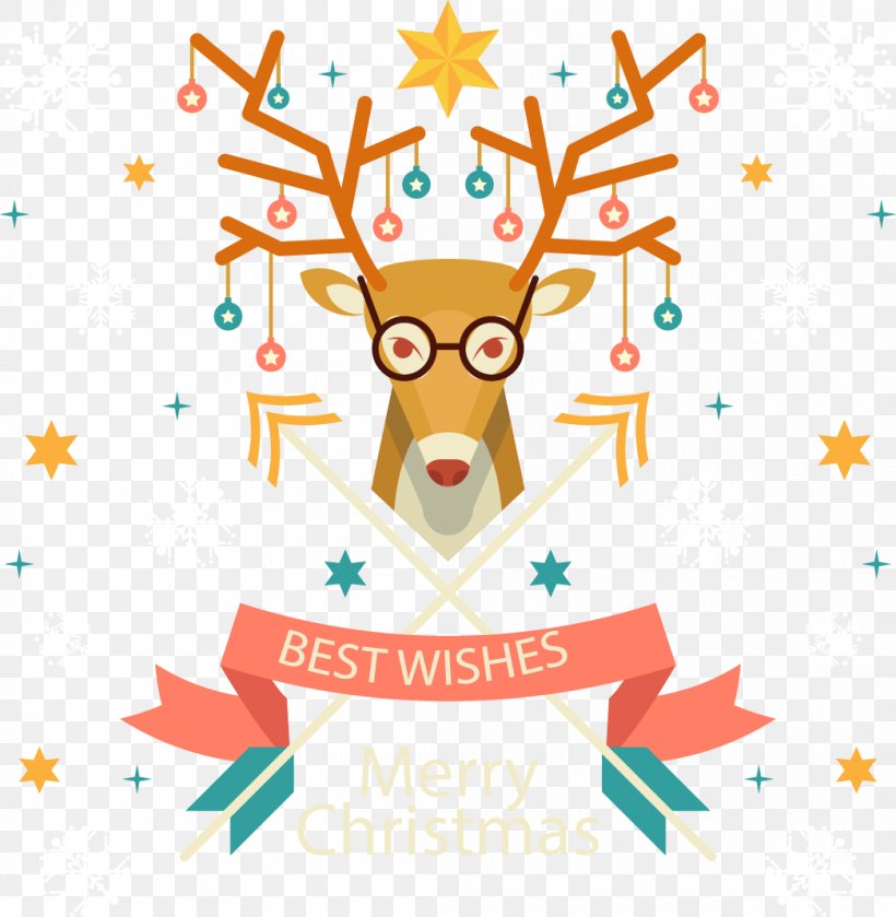 Christmas Deer Decorative Pattern, PNG, 1045x1070px, Deer, Antler, Art, Branch, Christmas Download Free