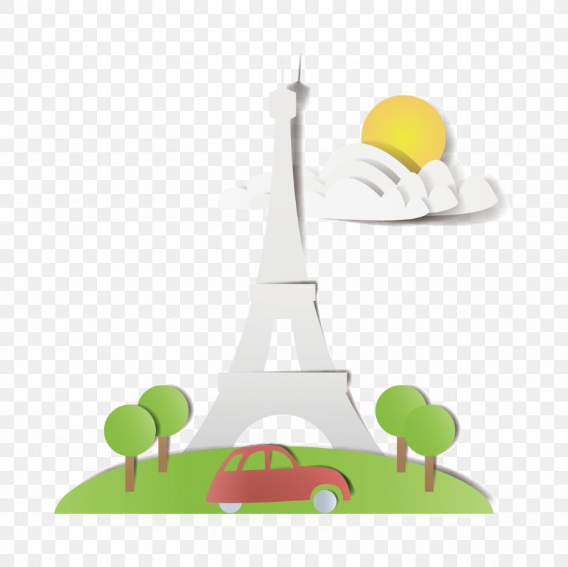 Eiffel Tower Car Illustration, PNG, 1181x1181px, Eiffel Tower, Animation, Car, Cartoon, Drawing Download Free
