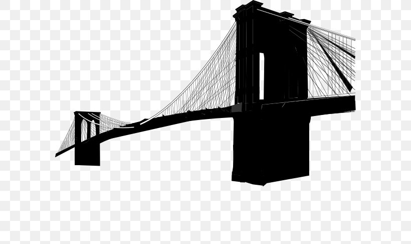 Brooklyn Bridge Mackinac Bridge Clip Art, PNG, 600x486px, Brooklyn Bridge, Automotive Exterior, Black, Black And White, Bridge Download Free