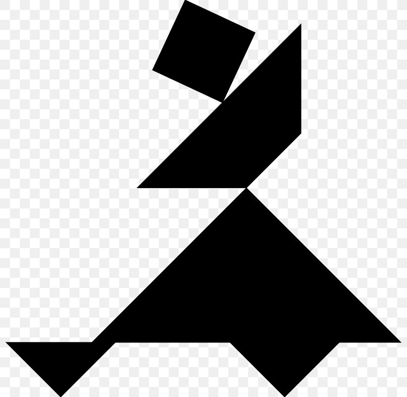 Tangram Jigsaw Puzzles Coloring Book, PNG, 800x800px, Tangram, Area, Black, Black And White, Brand Download Free