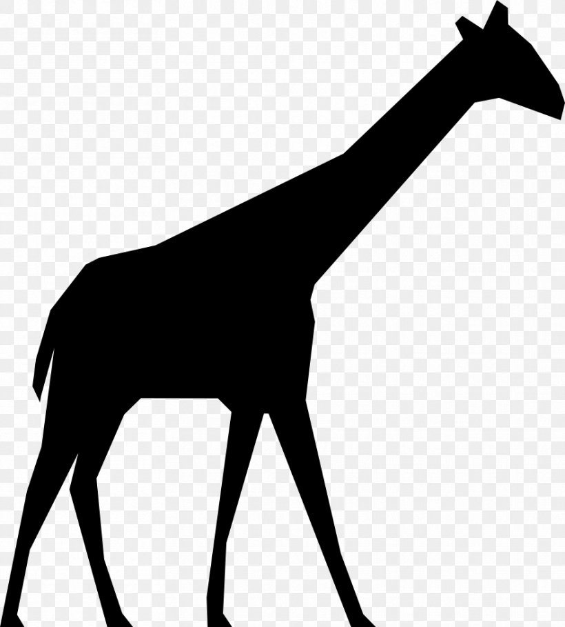 Giraffe Vector Graphics Clip Art Image Silhouette, PNG, 884x980px, Giraffe, Black And White, Drawing, Giraffidae, Horse Download Free