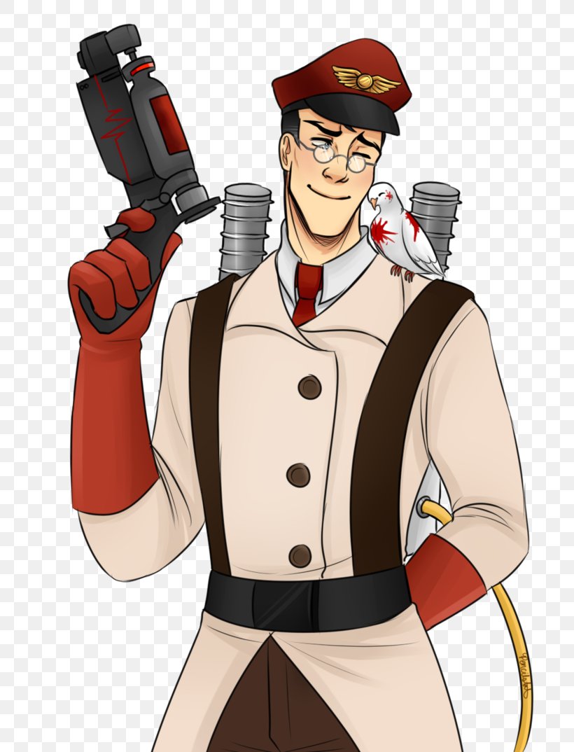 Team Fortress 2 Medic Video Game Fan Art Drawing, PNG, 744x1074px, Team Fortress 2, Art, Cartoon, Character, Cuphead Download Free