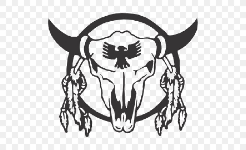 Texas Longhorn English Longhorn Decal Skull Bull, PNG, 500x500px, Texas Longhorn, Adhesive, American Bison, Bison, Black And White Download Free